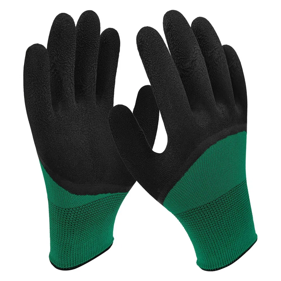 Green Shell Black Foam Gloves